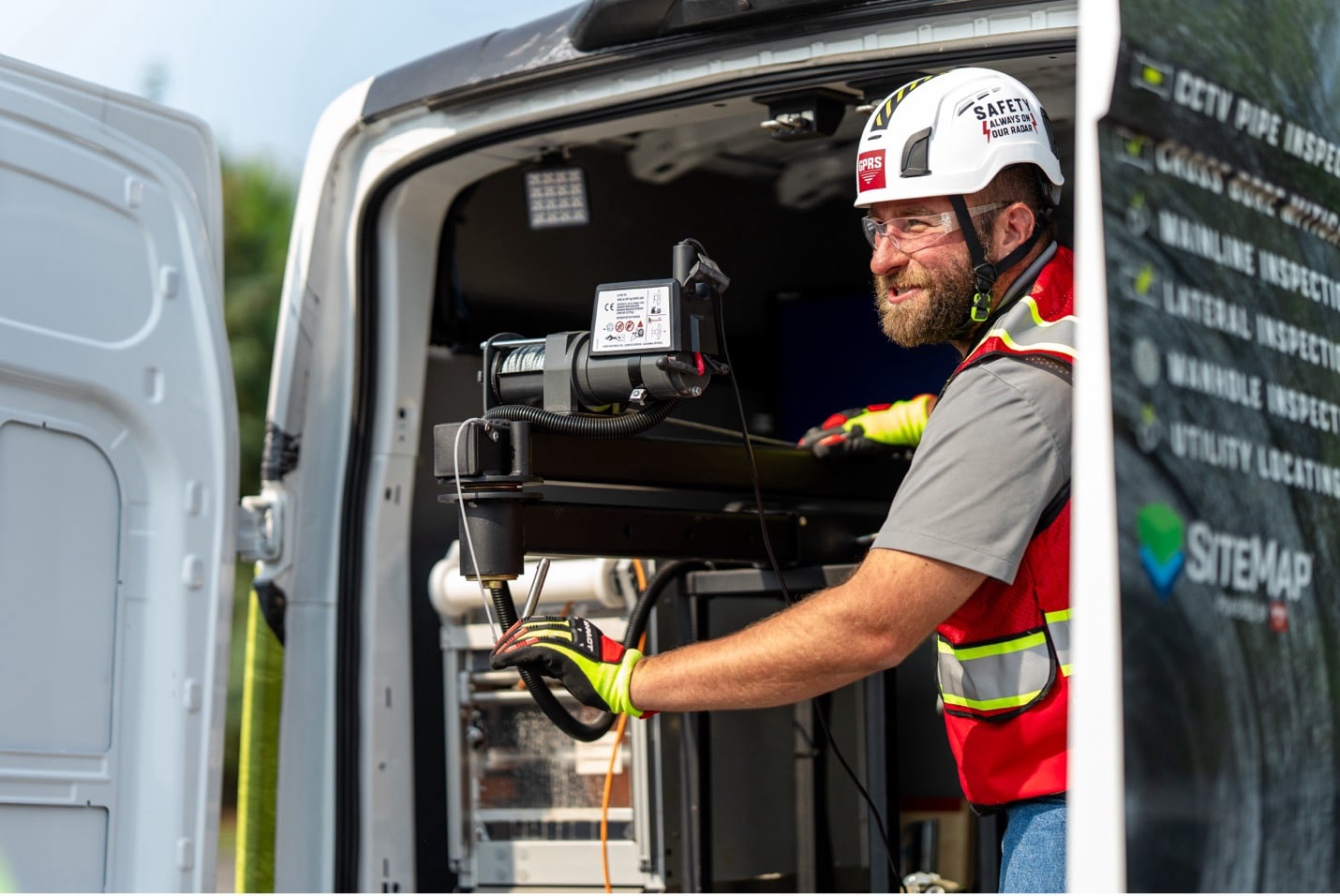 Andy Jurski VPI in a GPRS Van